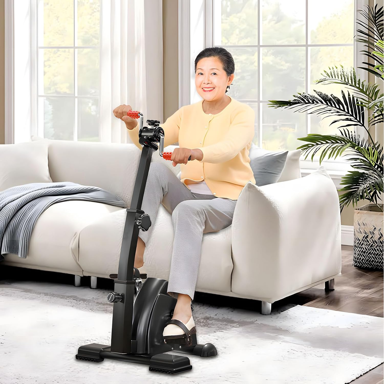 高齢者向けエアロバイク 上下肢連動式 200kg耐荷重